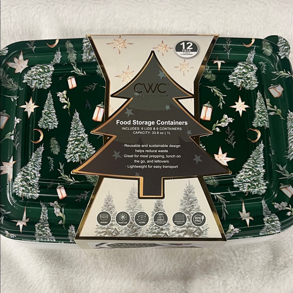 Festive Black Holiday Food Storage Set